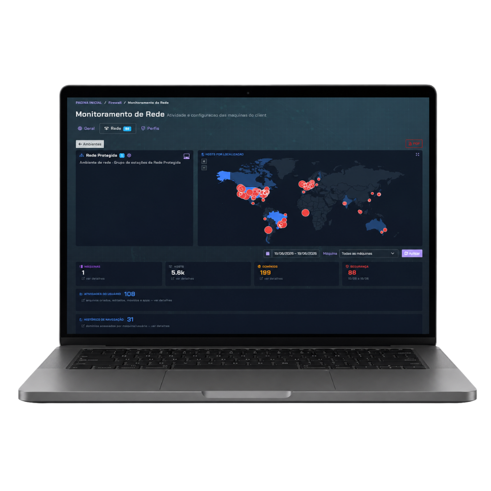 Notebook exibindo o mapa de monitoramento da Sentinela